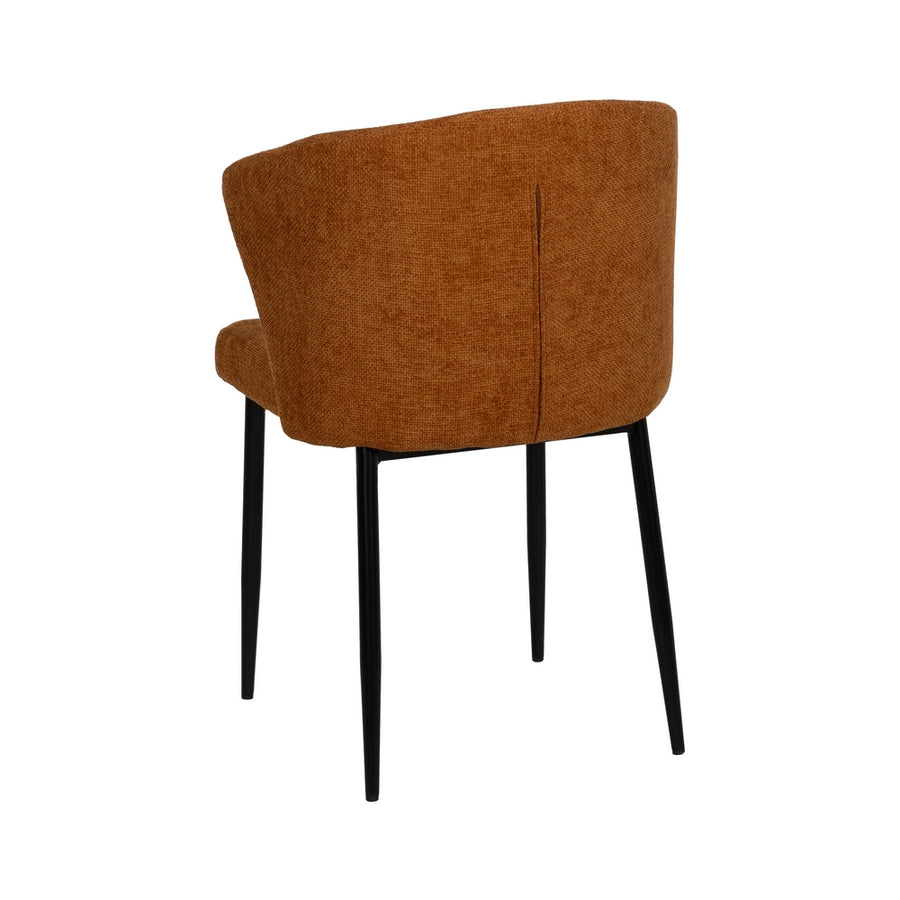 SILLA MARRÓN TEJIDO-METAL CONTRACT 52,50 X 55 X 80 CM