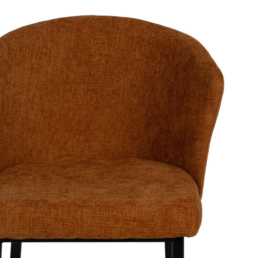 SILLA MARRÓN TEJIDO-METAL CONTRACT 52,50 X 55 X 80 CM