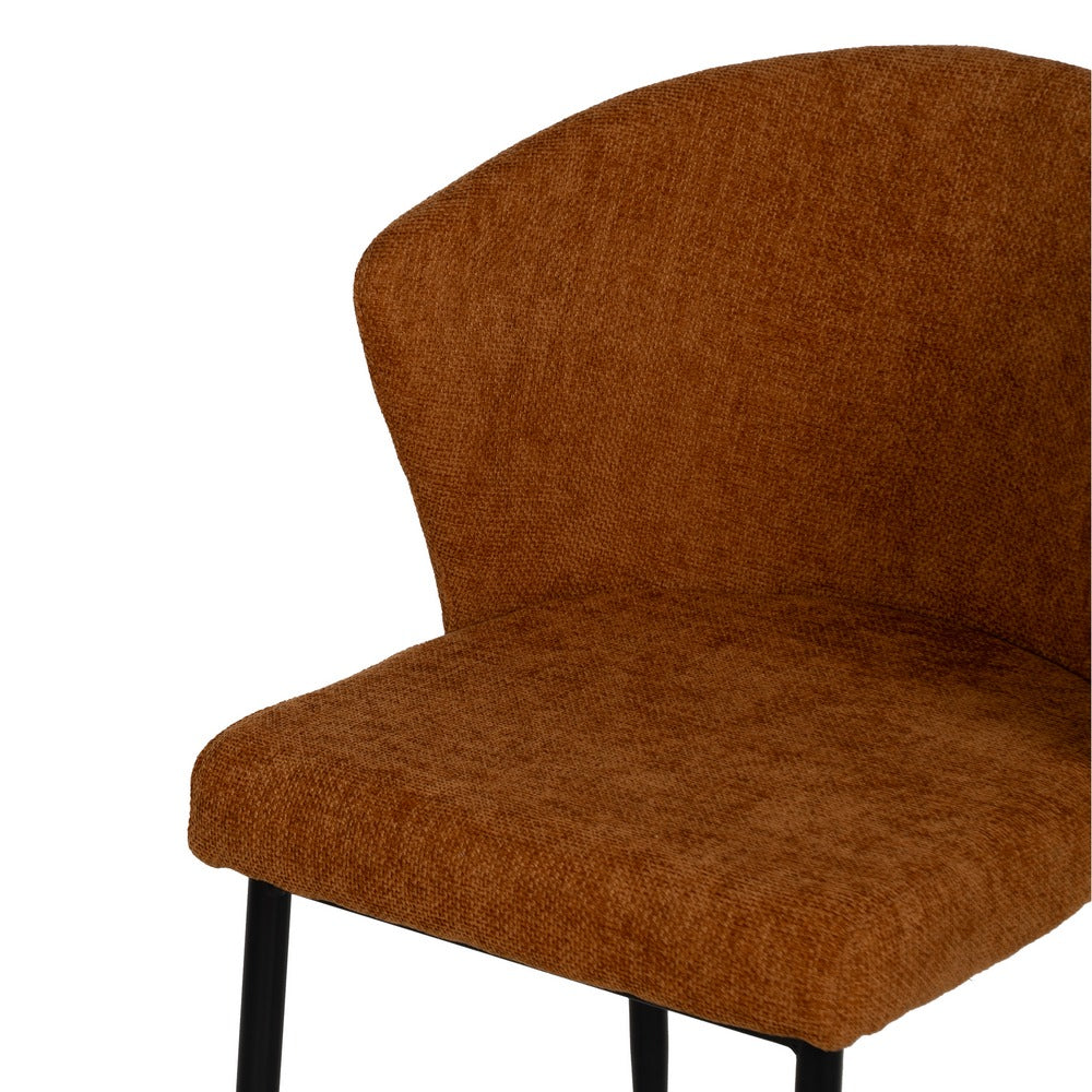 SILLA MARRÓN TEJIDO-METAL CONTRACT 52,50 X 55 X 80 CM