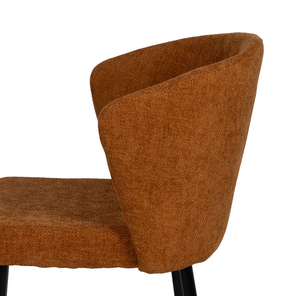 SILLA MARRÓN TEJIDO-METAL CONTRACT 52,50 X 55 X 80 CM