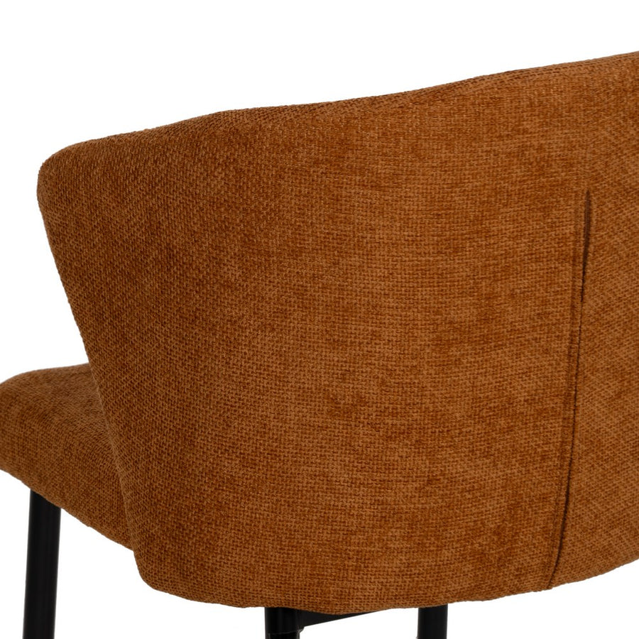 SILLA MARRÓN TEJIDO-METAL CONTRACT 52,50 X 55 X 80 CM