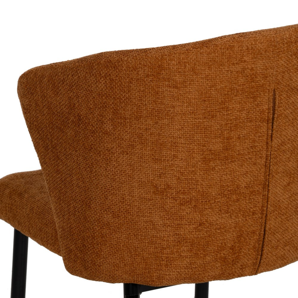 SILLA MARRÓN TEJIDO-METAL CONTRACT 52,50 X 55 X 80 CM