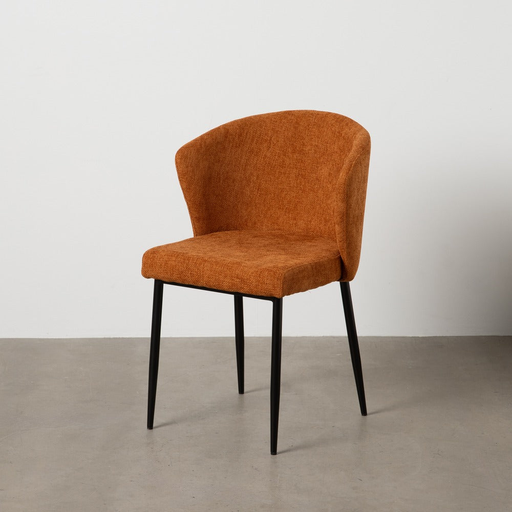 SILLA MARRÓN TEJIDO-METAL CONTRACT 52,50 X 55 X 80 CM