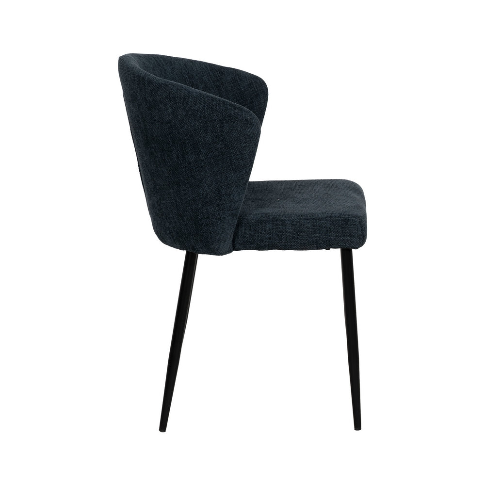 SILLA AZUL TEJIDO-METAL CONTRACT 52,50 X 55 X 80 CM