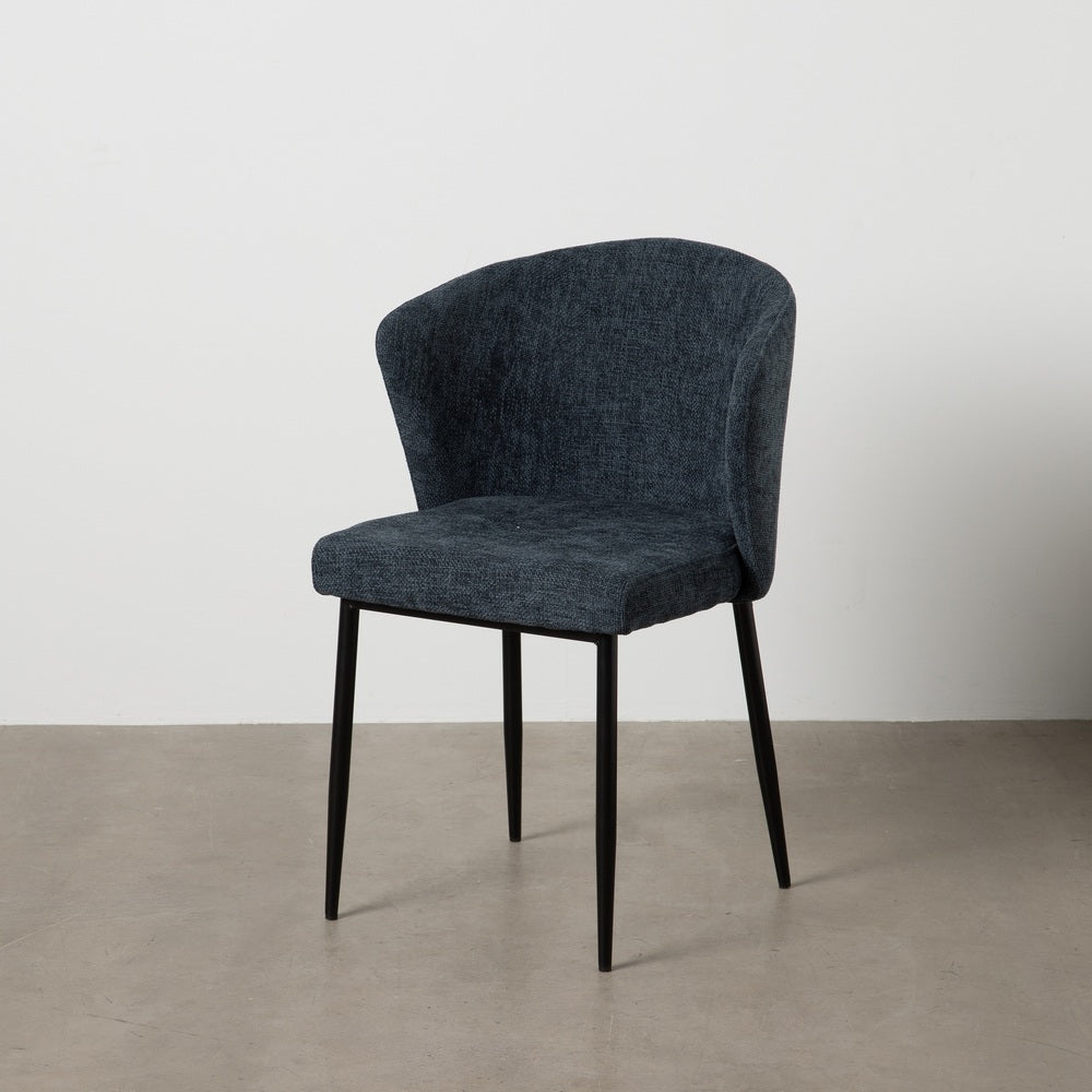 SILLA AZUL TEJIDO-METAL CONTRACT 52,50 X 55 X 80 CM