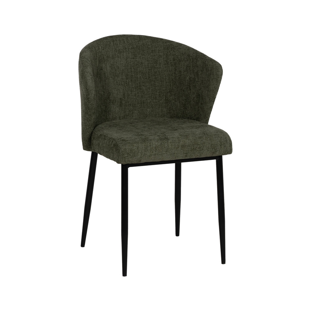 SILLA VERDE TEJIDO-METAL CONTRACT 52,50 X 55 X 80 CM