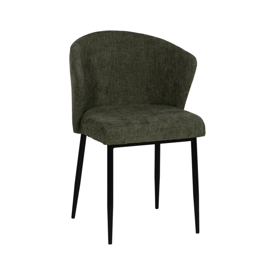 SILLA VERDE TEJIDO-METAL CONTRACT 52,50 X 55 X 80 CM