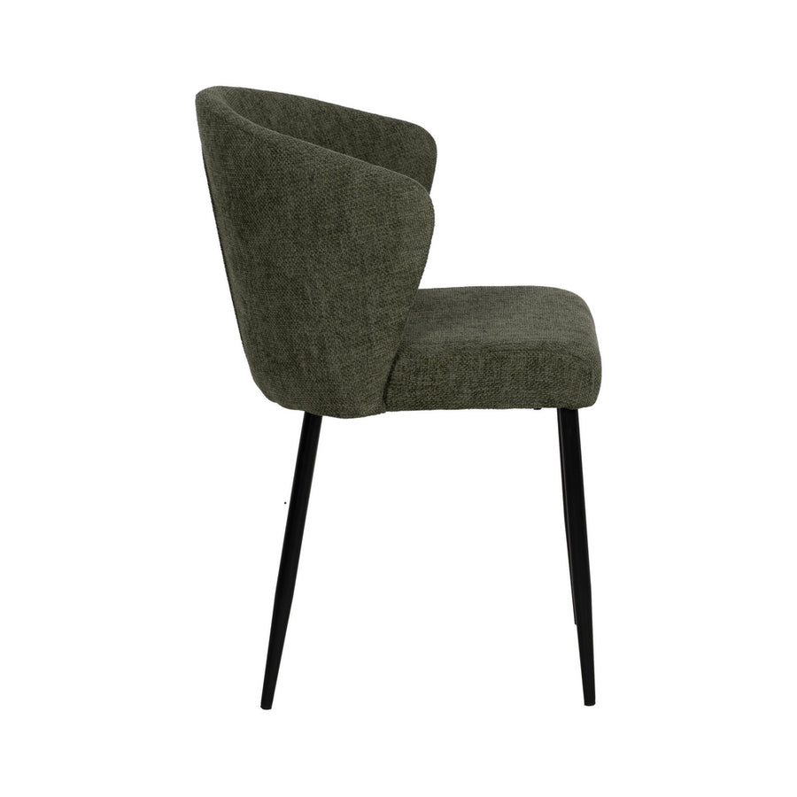 SILLA VERDE TEJIDO-METAL CONTRACT 52,50 X 55 X 80 CM