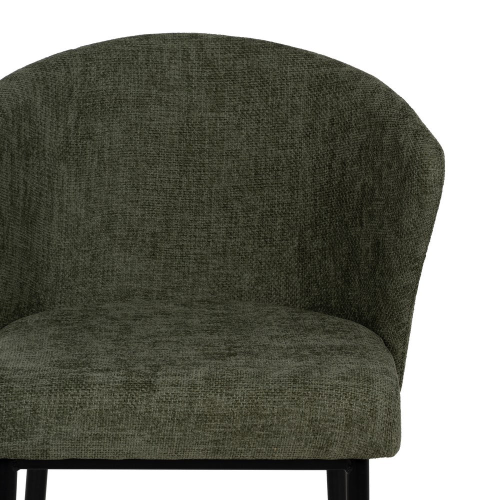 SILLA VERDE TEJIDO-METAL CONTRACT 52,50 X 55 X 80 CM