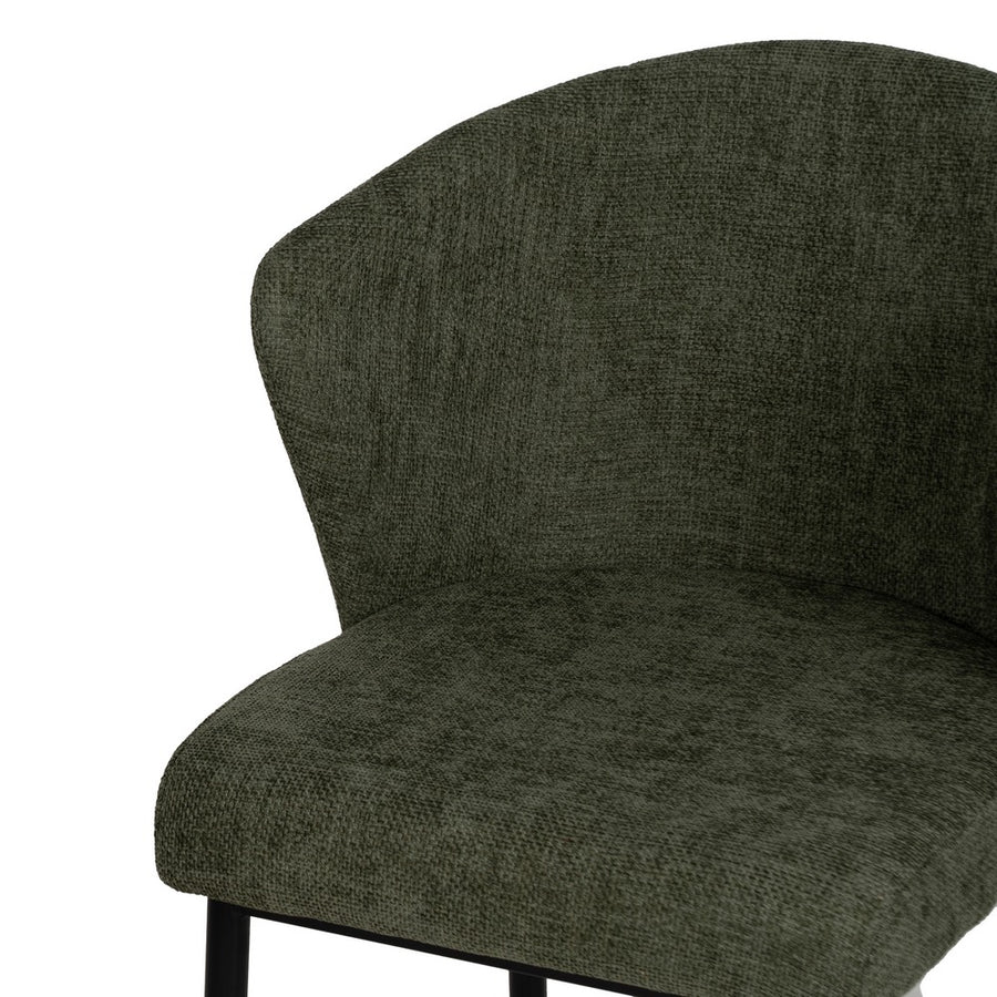 SILLA VERDE TEJIDO-METAL CONTRACT 52,50 X 55 X 80 CM