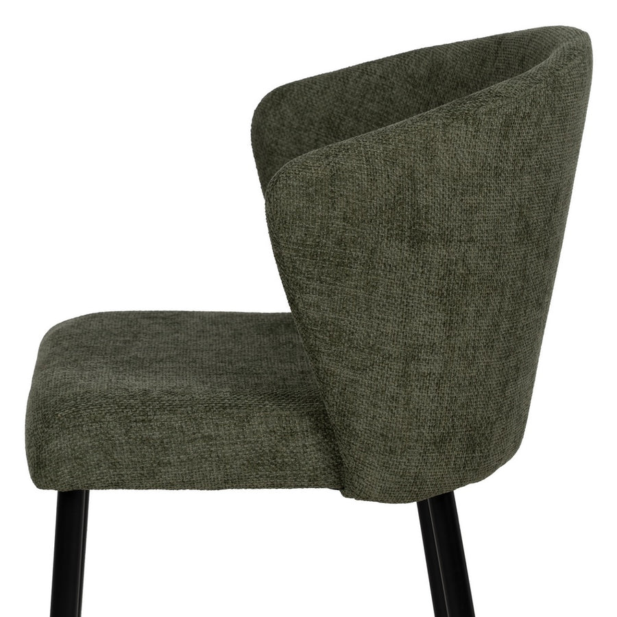 SILLA VERDE TEJIDO-METAL CONTRACT 52,50 X 55 X 80 CM