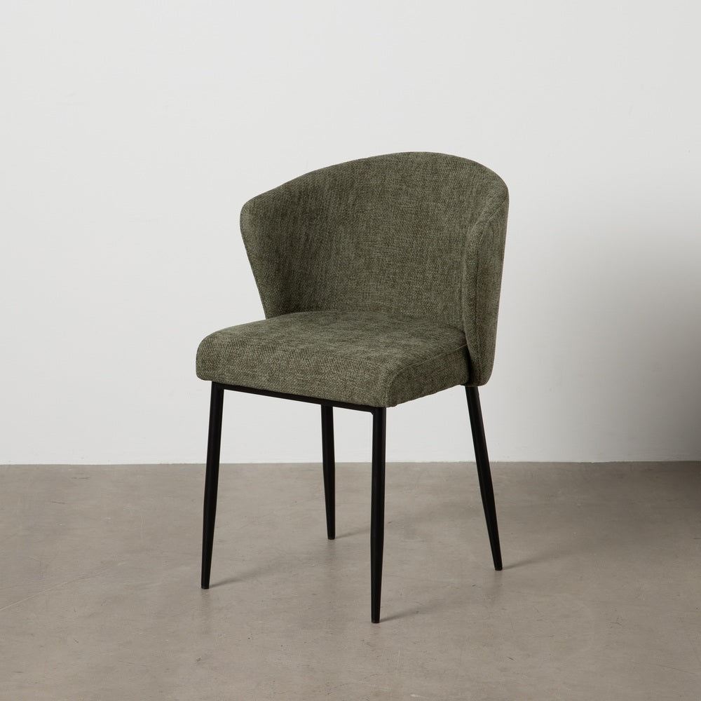 SILLA VERDE TEJIDO-METAL CONTRACT 52,50 X 55 X 80 CM
