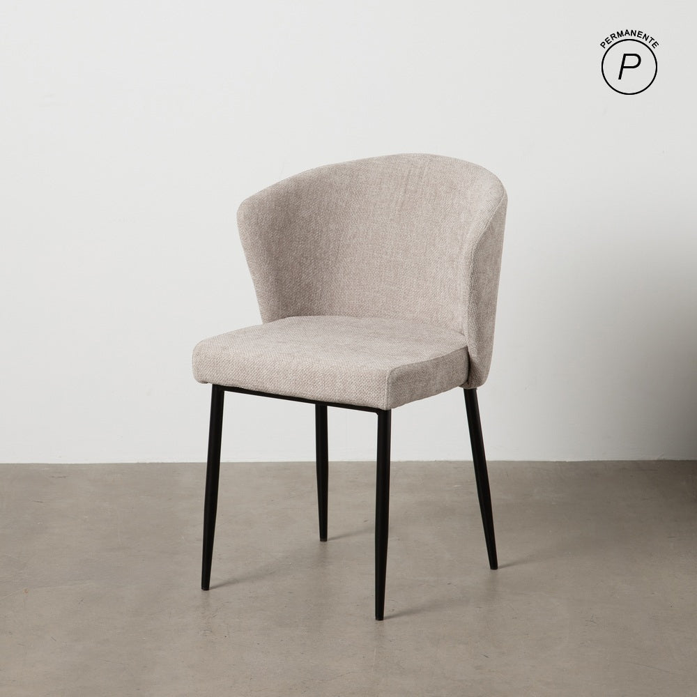 SILLA GRIS TEJIDO-METAL CONTRACT 52,50 X 55 X 80 CM