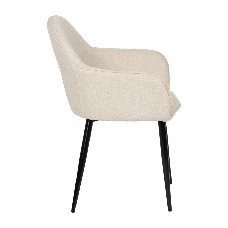 SILLA BLANCO TEJIDO-METAL CONTRACT 61 X 59,50 X 83 CM