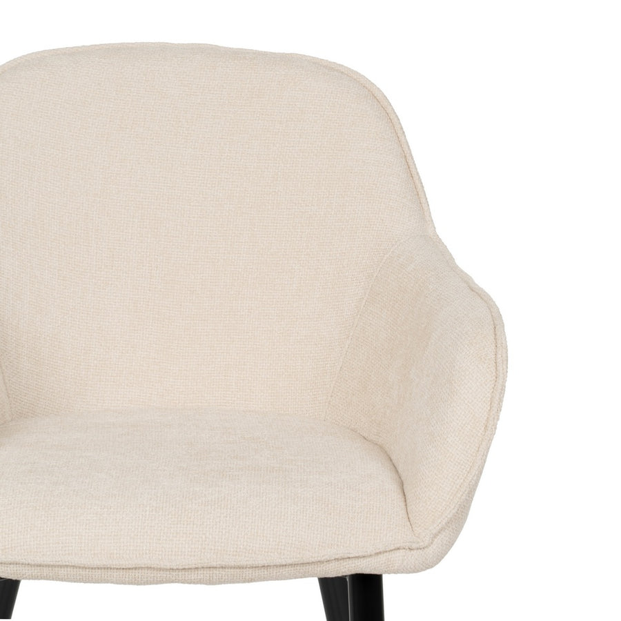 SILLA BLANCO TEJIDO-METAL CONTRACT 61 X 59,50 X 83 CM