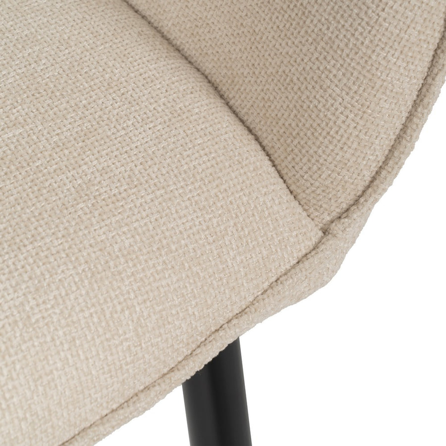 SILLA BLANCO TEJIDO-METAL CONTRACT 61 X 59,50 X 83 CM