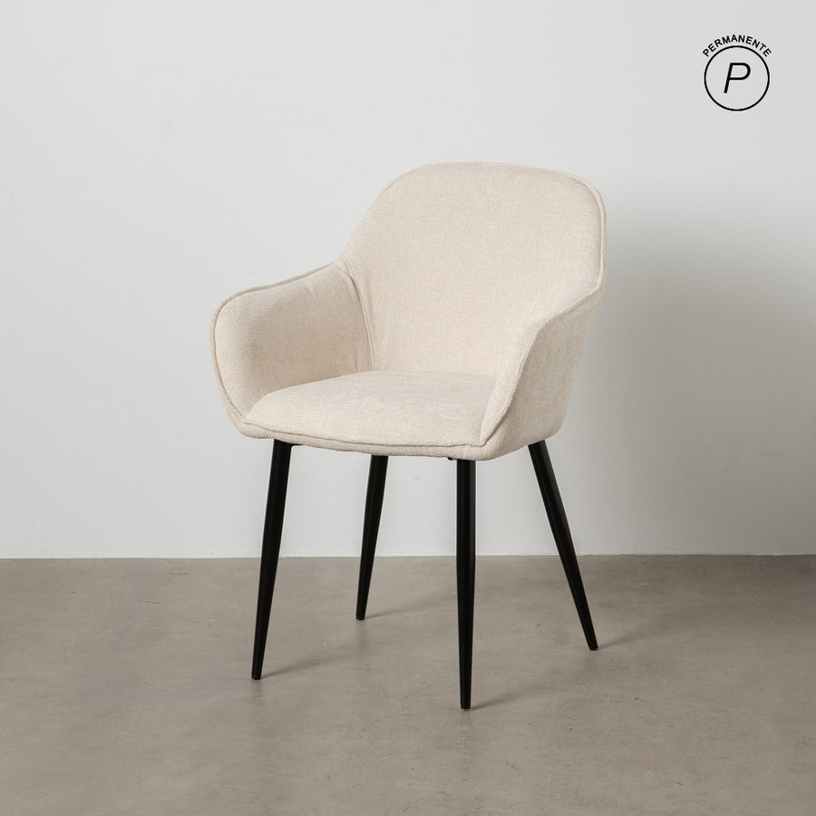 SILLA BLANCO TEJIDO-METAL CONTRACT 61 X 59,50 X 83 CM
