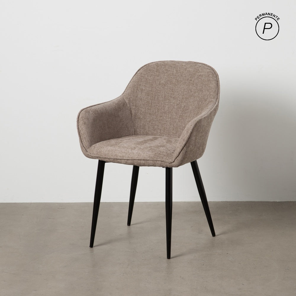 SILLA TAUPE TEJIDO-METAL CONTRACT 61 X 59,50 X 83 CM