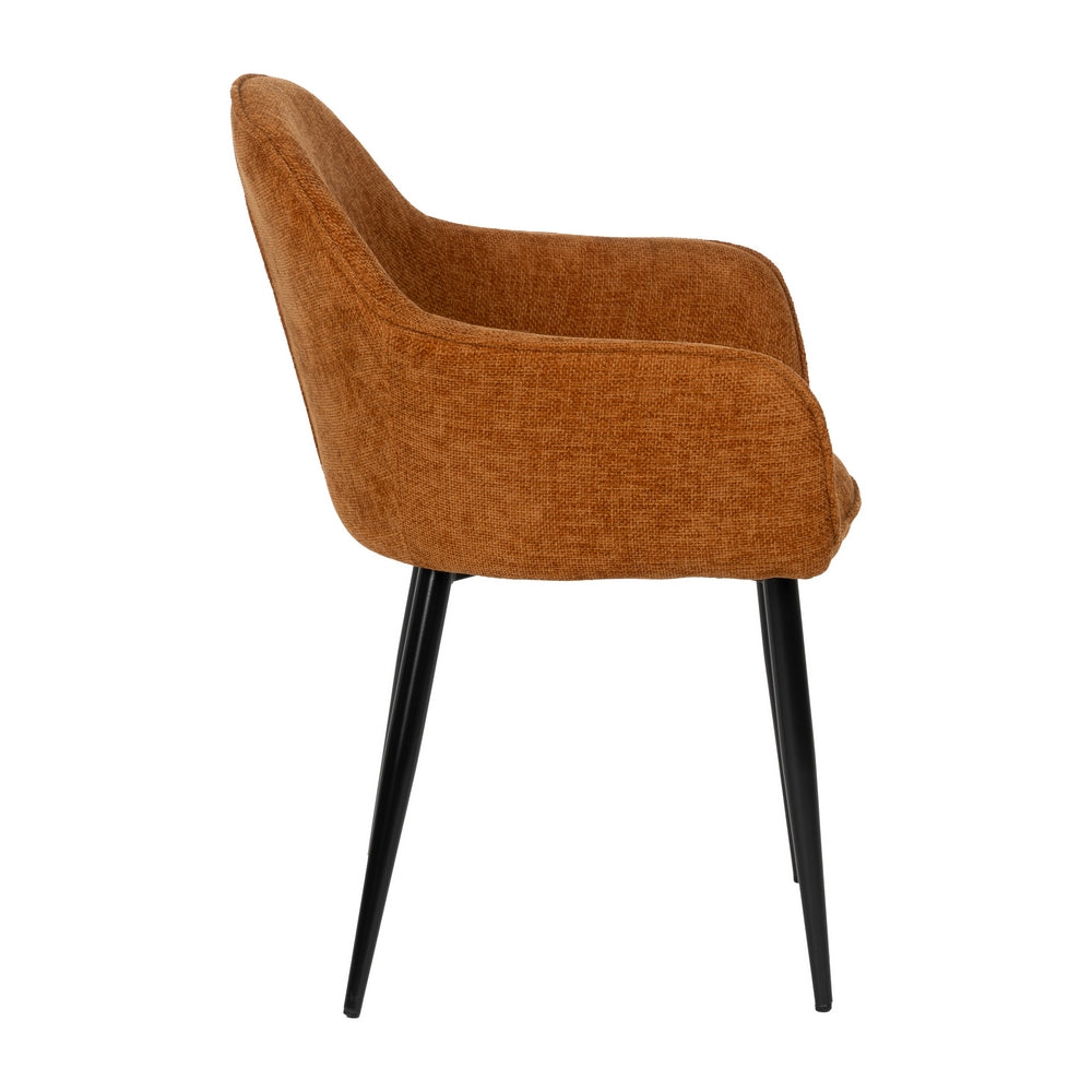 SILLA MARRÓN TEJIDO-METAL CONTRACT 61 X 59,50 X 83 CM