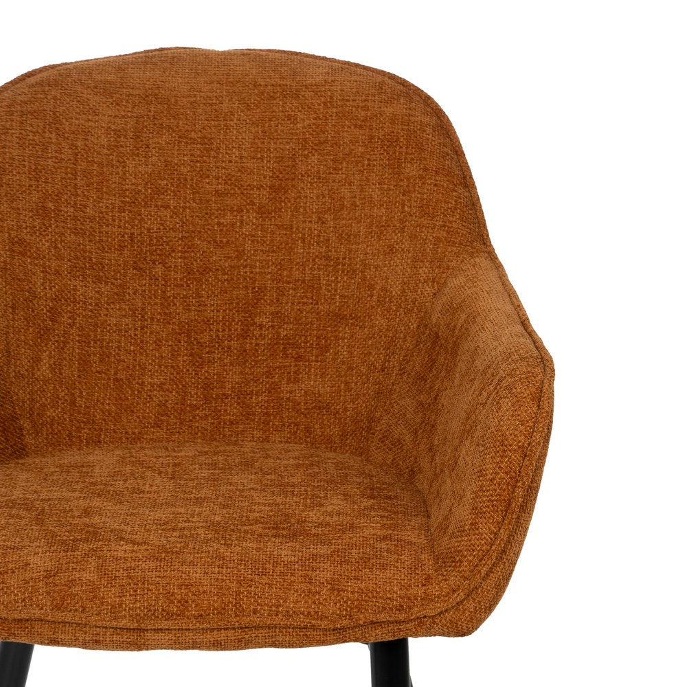 SILLA MARRÓN TEJIDO-METAL CONTRACT 61 X 59,50 X 83 CM