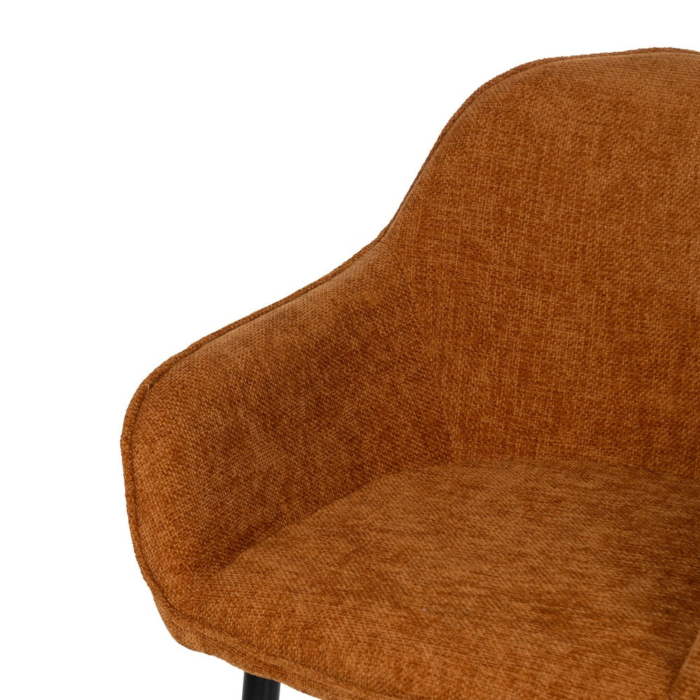 SILLA MARRÓN TEJIDO-METAL CONTRACT 61 X 59,50 X 83 CM