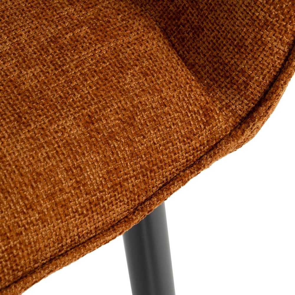 SILLA MARRÓN TEJIDO-METAL CONTRACT 61 X 59,50 X 83 CM