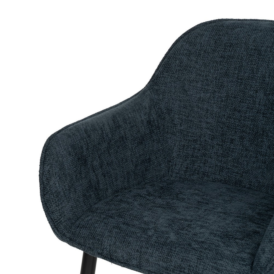 SILLA AZUL TEJIDO-METAL CONTRACT 61 X 59,50 X 83 CM