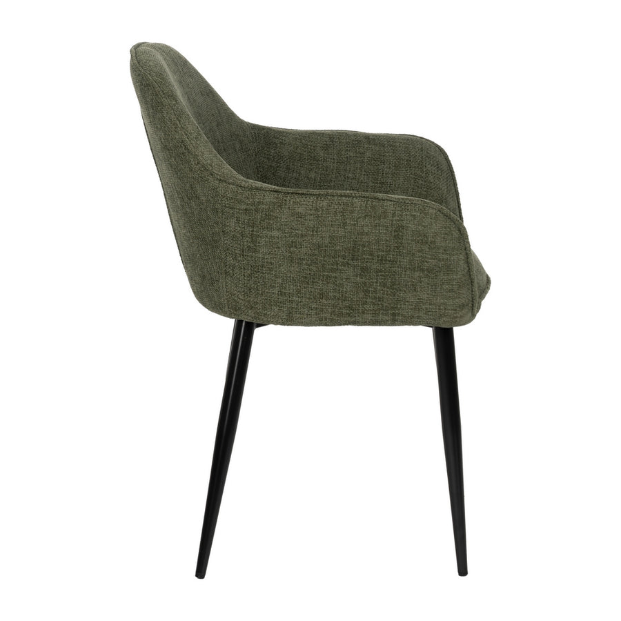 SILLA VERDE TEJIDO-METAL CONTRACT 61 X 59,50 X 83 CM