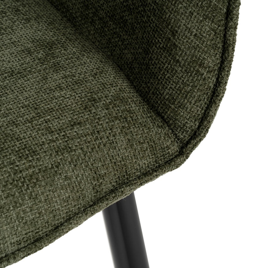 SILLA VERDE TEJIDO-METAL CONTRACT 61 X 59,50 X 83 CM