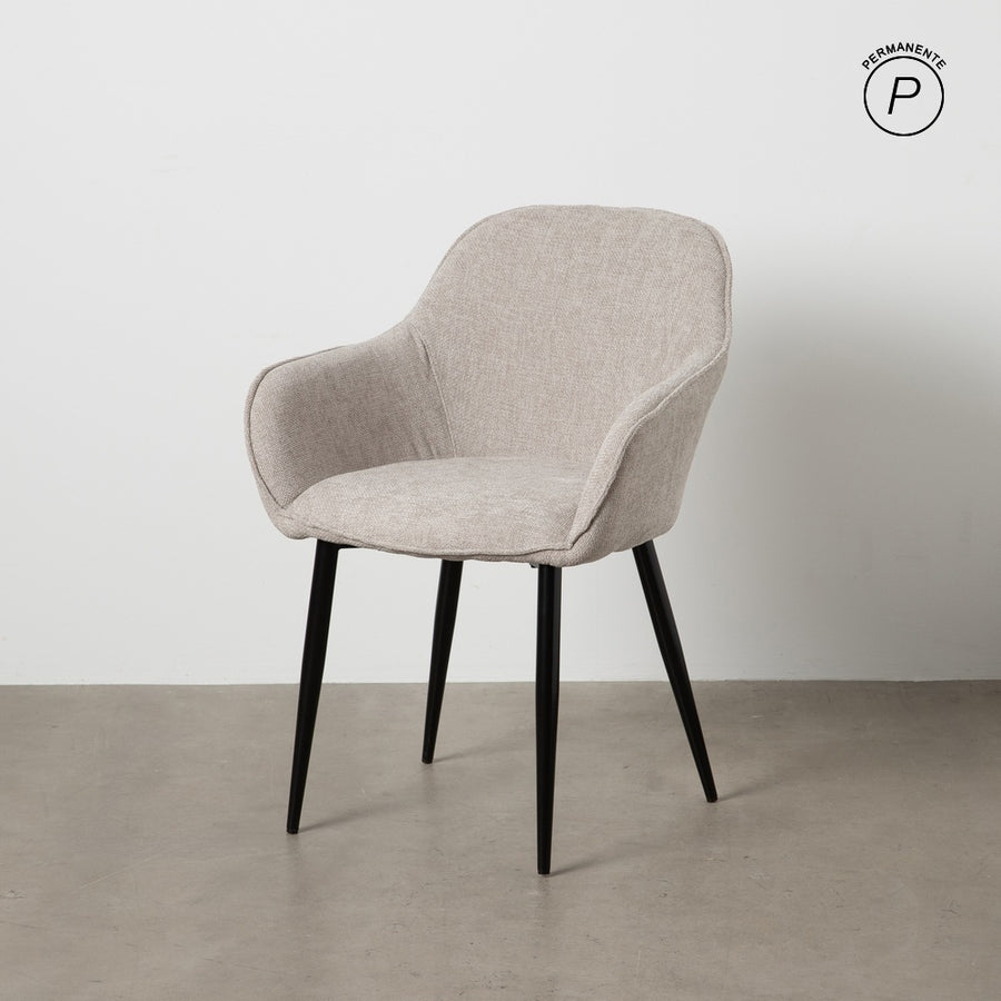 SILLA GRIS TEJIDO-METAL CONTRACT 61 X 59,50 X 83 CM