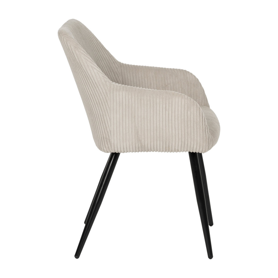 SILLA BEIGE TEJIDO-METAL CONTRACT 57 X 43 X 83 CM