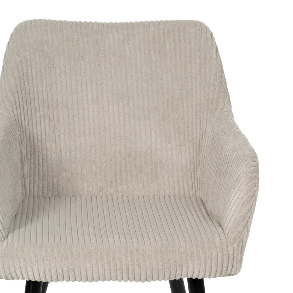 SILLA BEIGE TEJIDO-METAL CONTRACT 57 X 43 X 83 CM