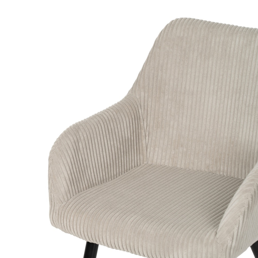 SILLA BEIGE TEJIDO-METAL CONTRACT 57 X 43 X 83 CM