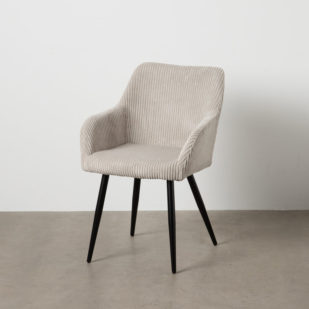 SILLA BEIGE TEJIDO-METAL CONTRACT 57 X 43 X 83 CM