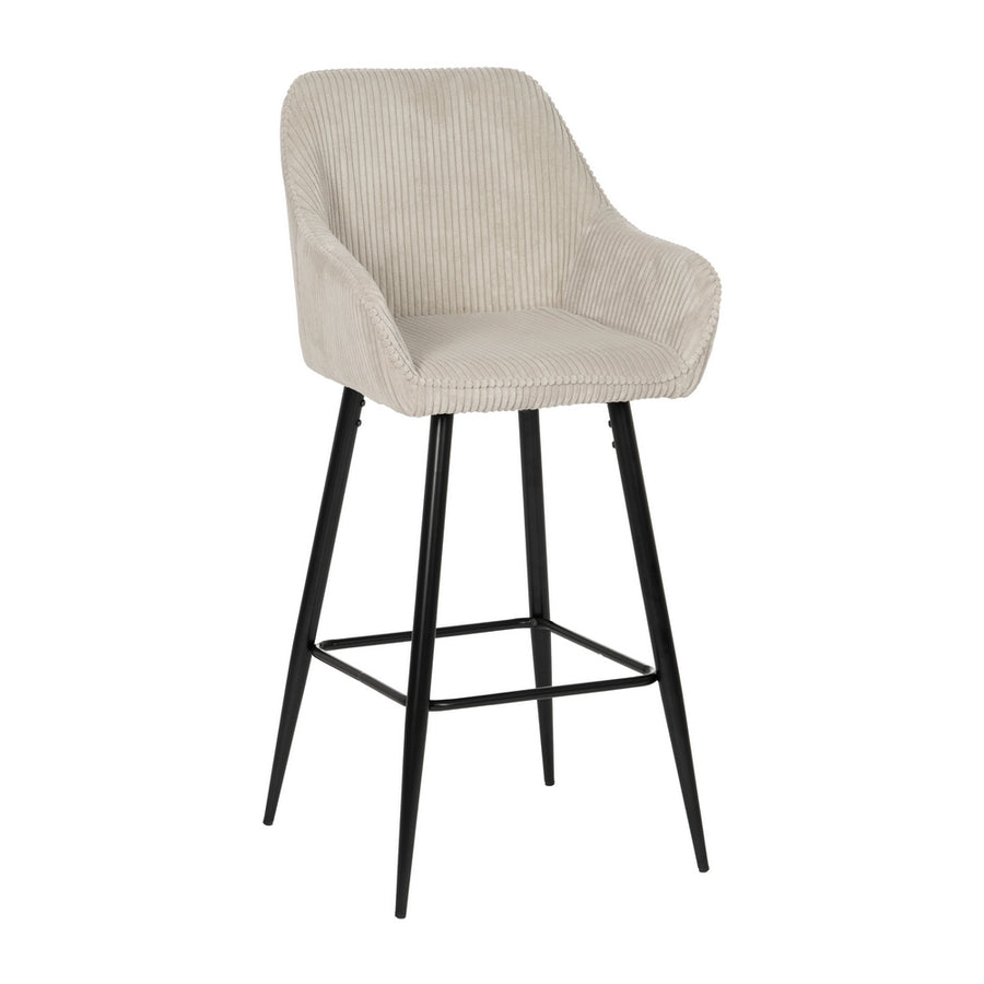 TABURETE BEIGE TEJIDO-METAL CONTRACT 54 X 41,50 X 109 CM