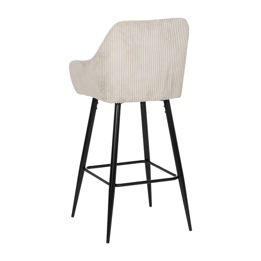 TABURETE BEIGE TEJIDO-METAL CONTRACT 54 X 41,50 X 109 CM