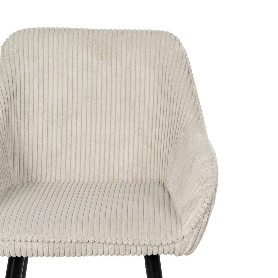 TABURETE BEIGE TEJIDO-METAL CONTRACT 54 X 41,50 X 109 CM