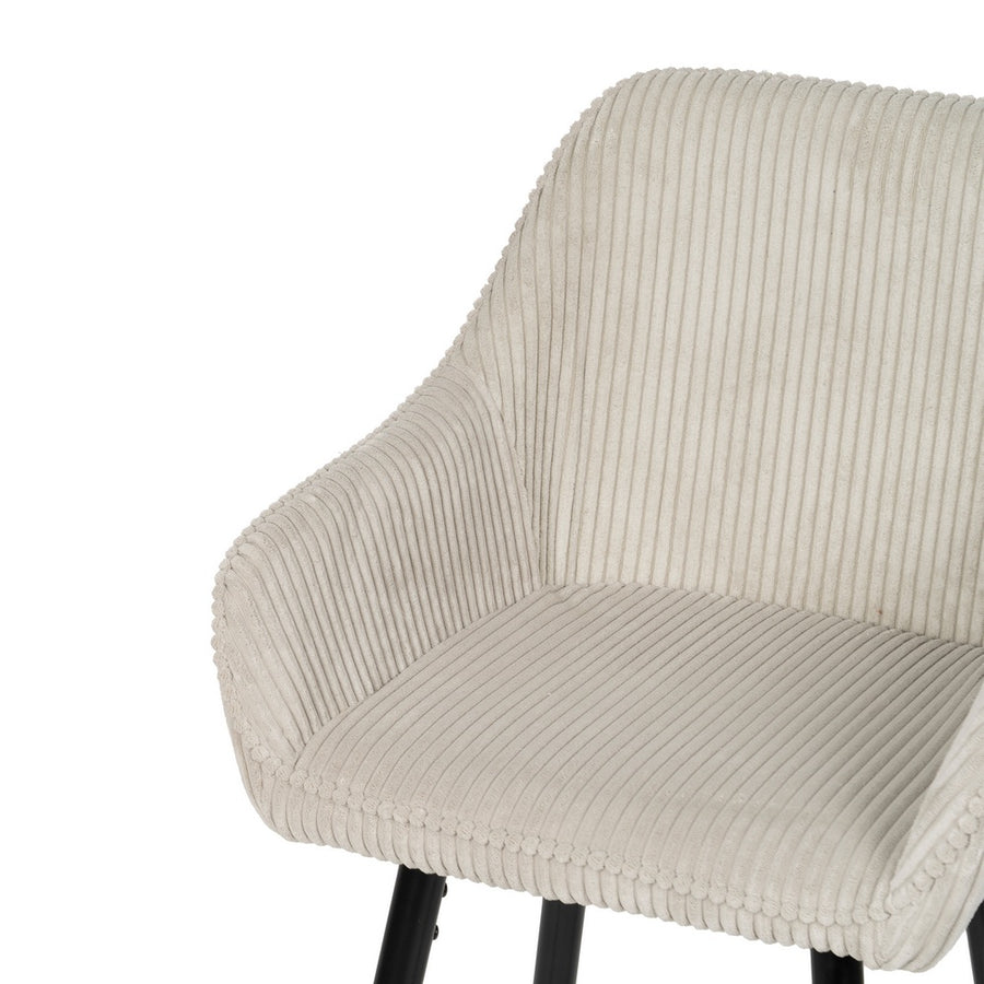 TABURETE BEIGE TEJIDO-METAL CONTRACT 54 X 41,50 X 109 CM