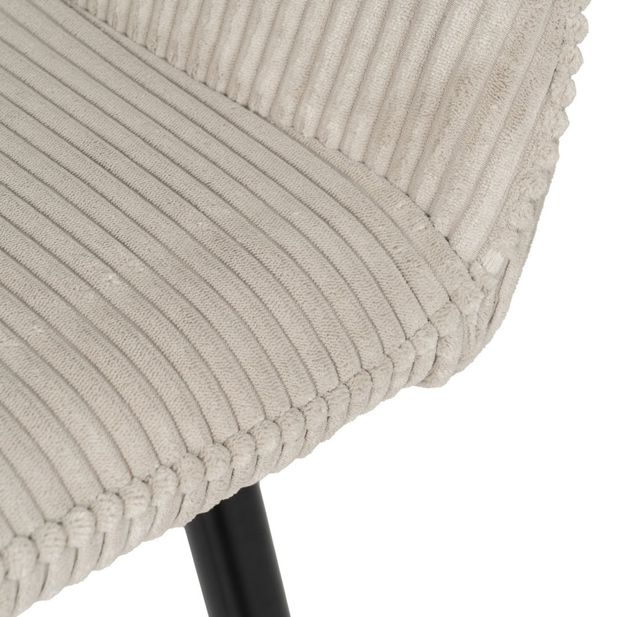 TABURETE BEIGE TEJIDO-METAL CONTRACT 54 X 41,50 X 109 CM