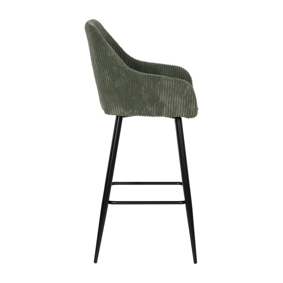 TABURETE VERDE TEJIDO-METAL CONTRACT 54 X 41,50 X 109 CM