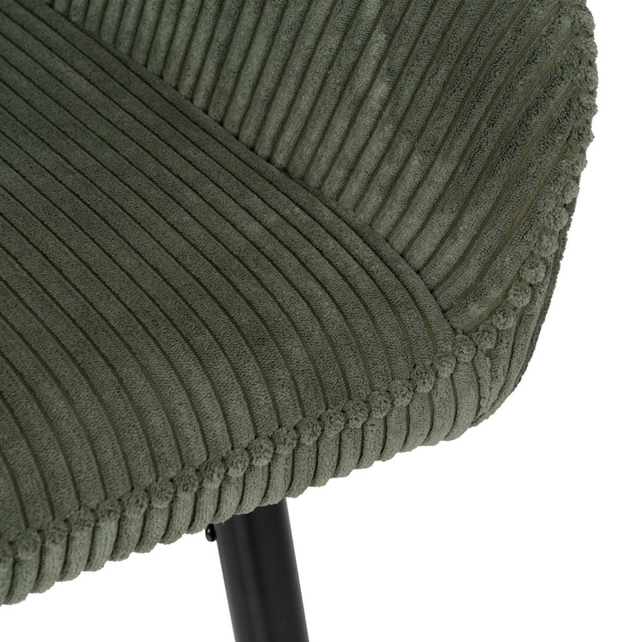 TABURETE VERDE TEJIDO-METAL CONTRACT 54 X 41,50 X 109 CM