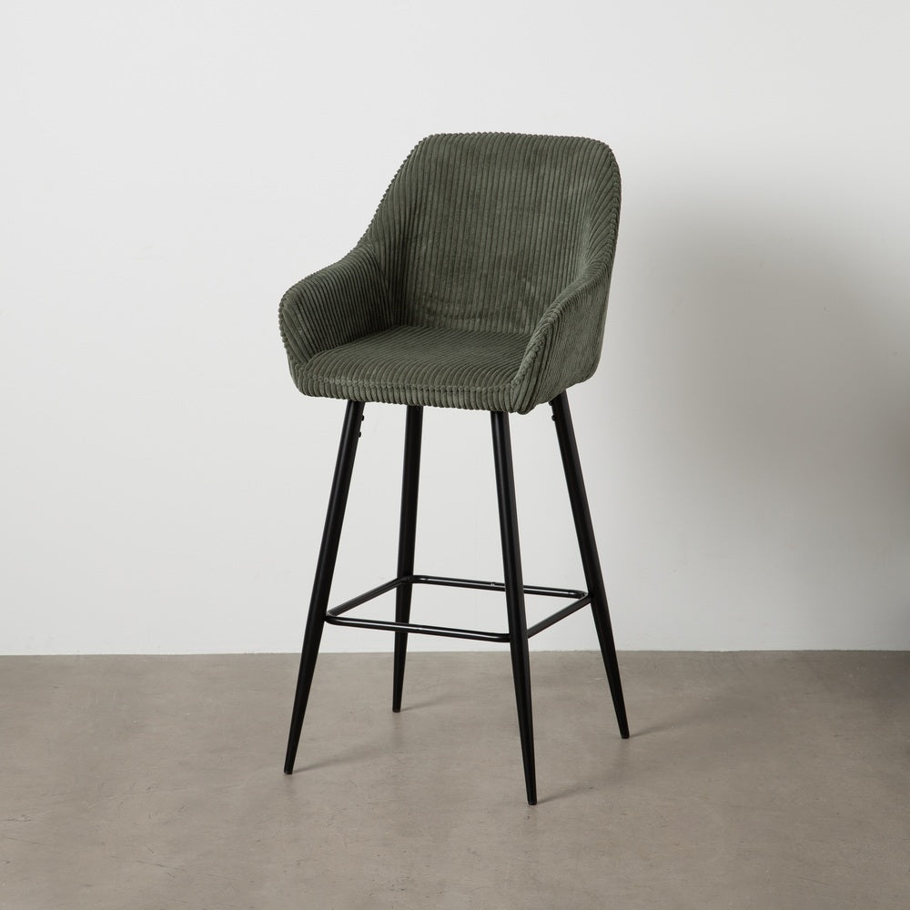 TABURETE VERDE TEJIDO-METAL CONTRACT 54 X 41,50 X 109 CM
