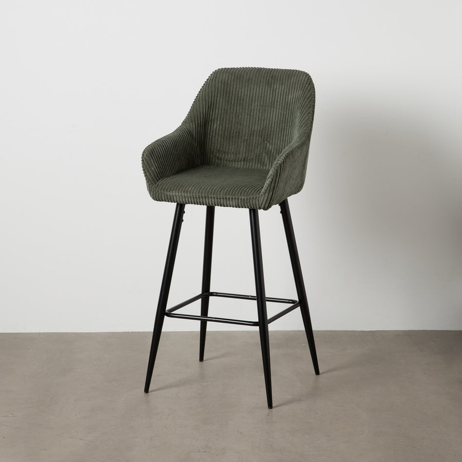 TABURETE VERDE TEJIDO-METAL CONTRACT 54 X 41,50 X 109 CM