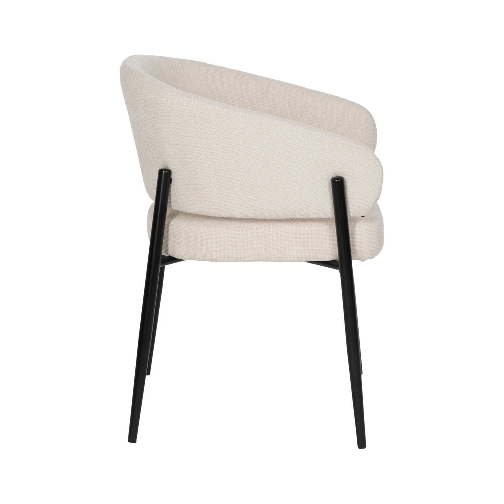 SILLA BLANCO TEJIDO-METAL CONTRACT 60 X 57 X 79 CM