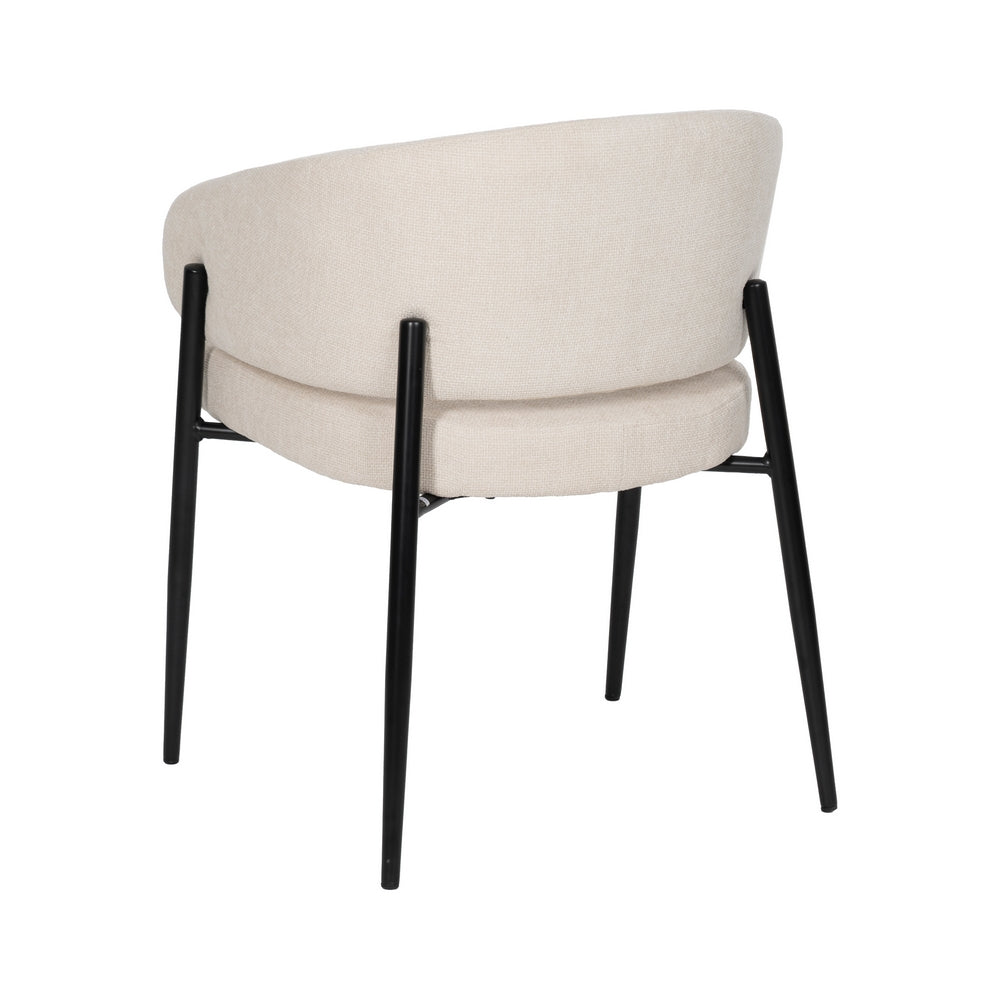 SILLA BLANCO TEJIDO-METAL CONTRACT 60 X 57 X 79 CM