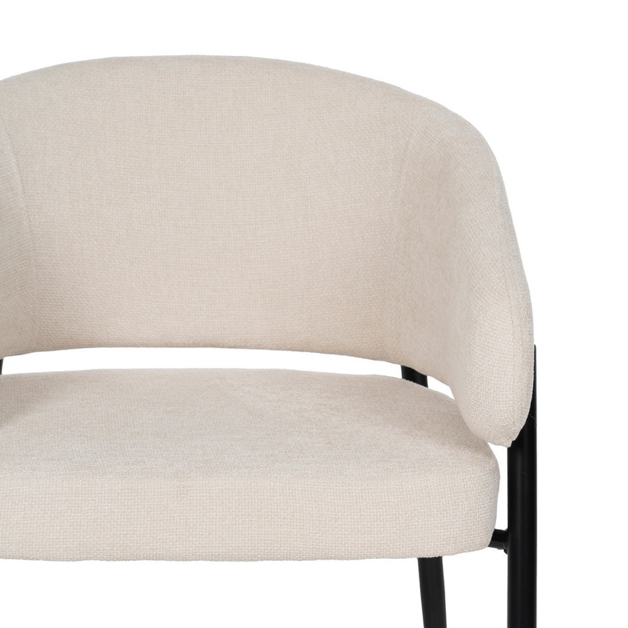 SILLA BLANCO TEJIDO-METAL CONTRACT 60 X 57 X 79 CM