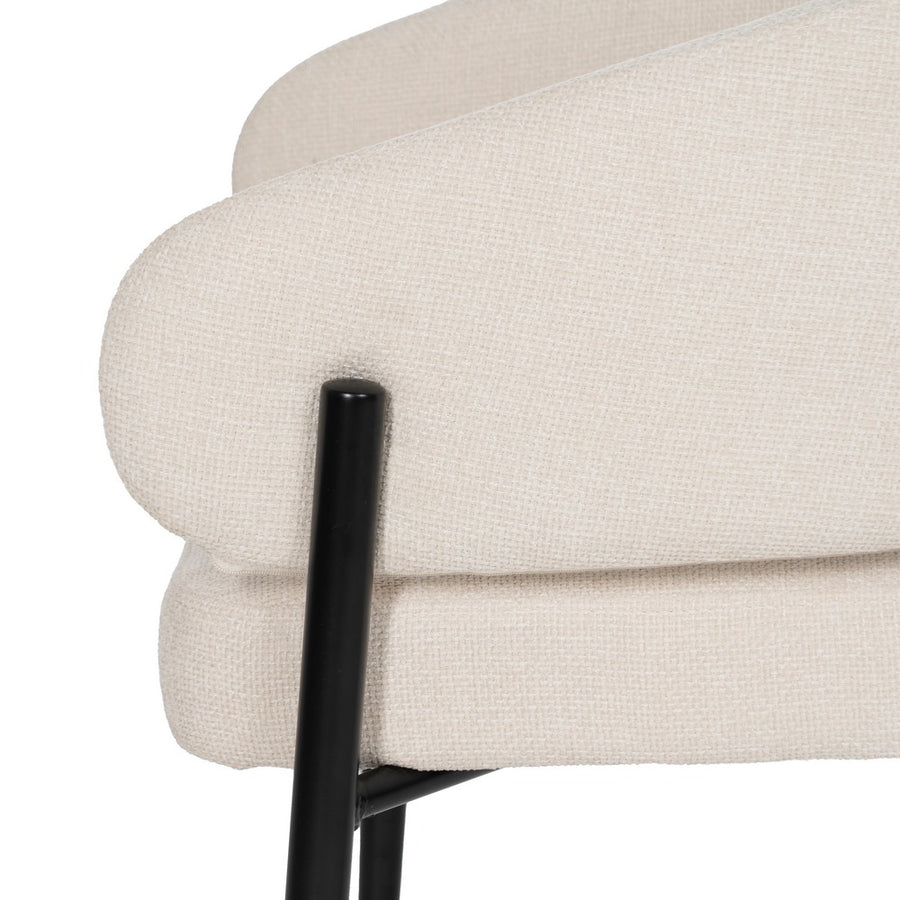 SILLA BLANCO TEJIDO-METAL CONTRACT 60 X 57 X 79 CM