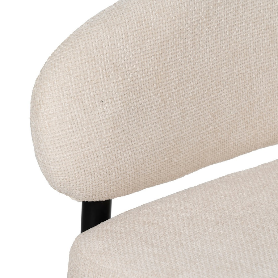 SILLA BLANCO TEJIDO-METAL CONTRACT 60 X 57 X 79 CM