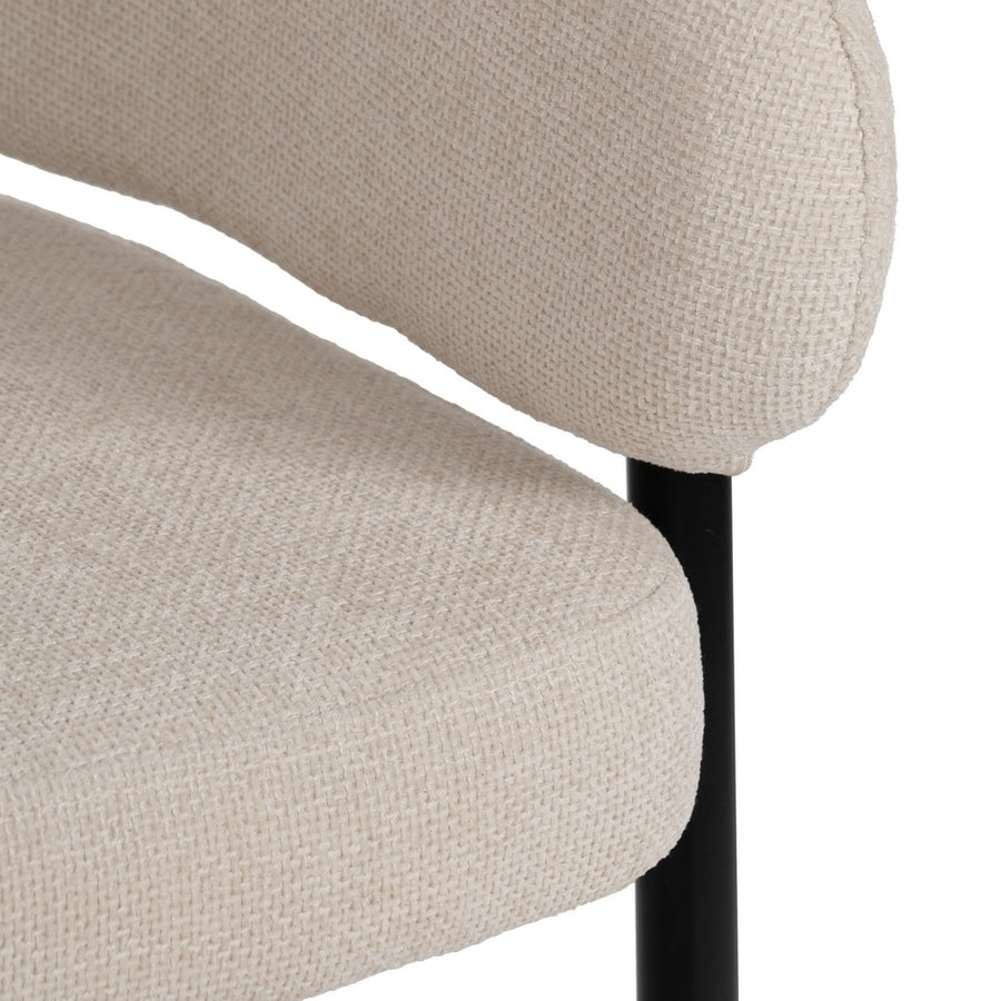 SILLA BLANCO TEJIDO-METAL CONTRACT 60 X 57 X 79 CM