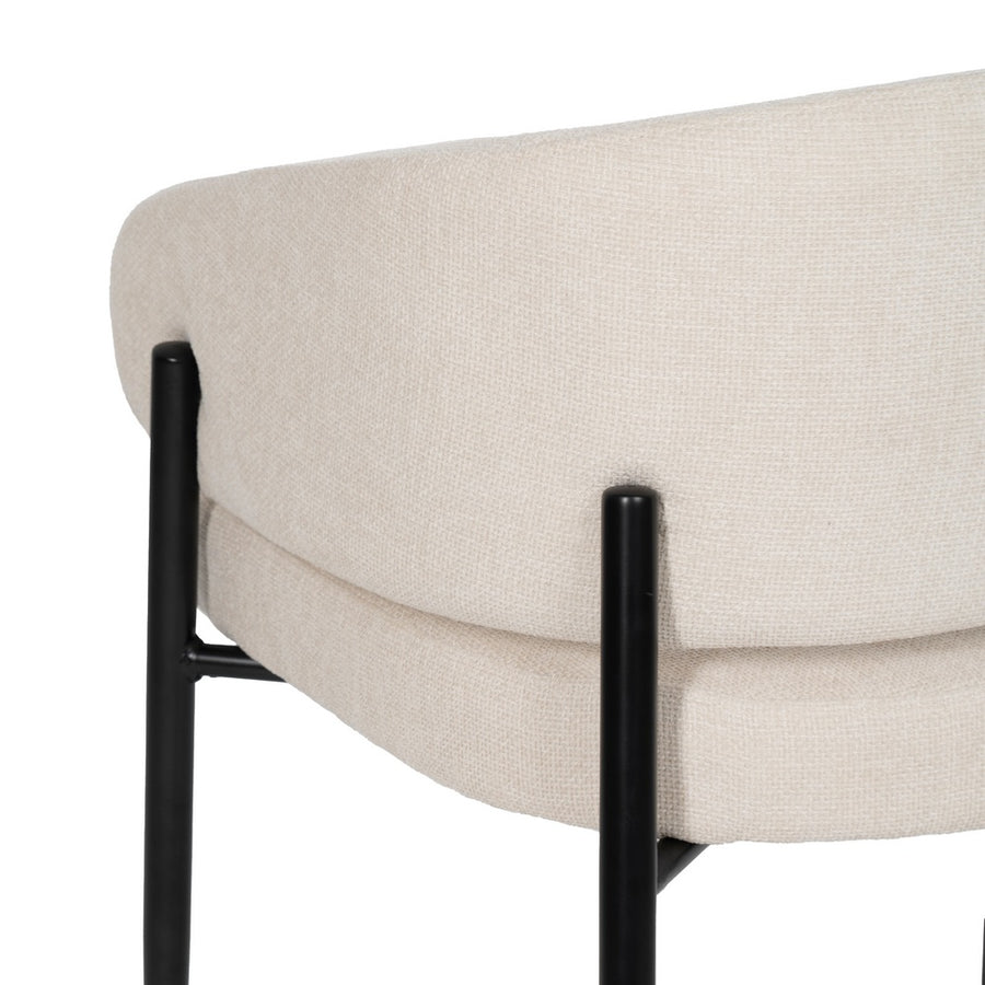 SILLA BLANCO TEJIDO-METAL CONTRACT 60 X 57 X 79 CM